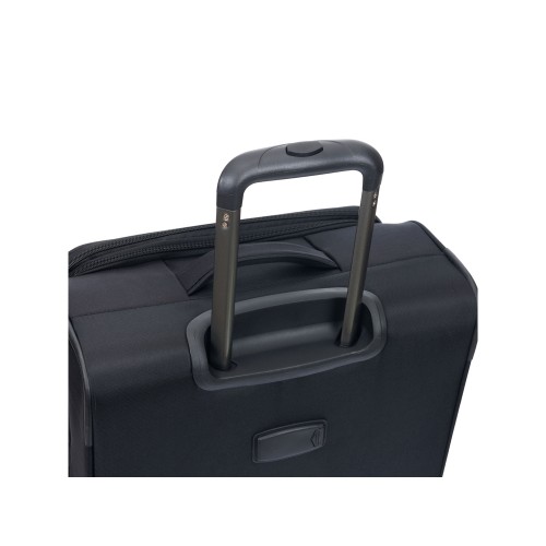 Чемодан TORBER БРОСНО, чёрный, нейлон 600D, 43,5 х 26 х 68 см, 56 л