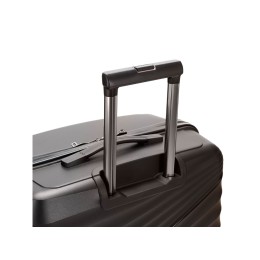 Чемодан TORBER НЕВО, чёрный, полипропилен, 49 х 28 х 76 см, 95 л