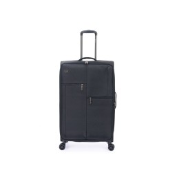 Чемодан TORBER СЕЙД, чёрный, нейлон 600D, 48 х 26.5 х 78 см, 85 л