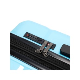 Чемодан TORBER В Отпуск, бирюзовый, полипропилен, 40,5 х 25 х 62,5 см, 55 л