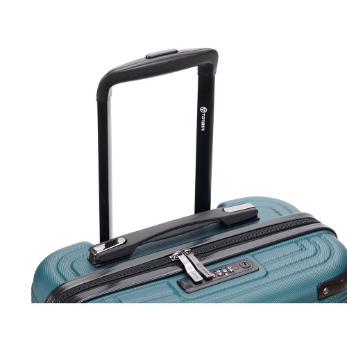 Чемодан TORBER ОНЕГА, зелёный, ABS-пластик, 59,5 х 39,5 х 24 см, 46 л