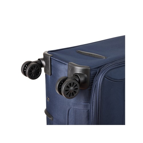 Чемодан TORBER БРОСНО, синий, нейлон 600D, 48 х 30 х 78 см, 85 л
