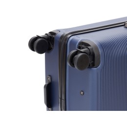 Чемодан TORBER ОНЕГА, синий, ABS-пластик, 79,5 х 51 х 29 см, 103 л