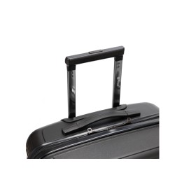 Чемодан TORBER НЕВО, чёрный, полипропилен, 45 х 26 х 66 см, 66 л