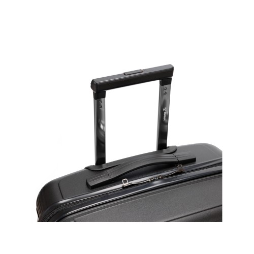 Чемодан TORBER НЕВО, чёрный, полипропилен, 45 х 26 х 66 см, 66 л