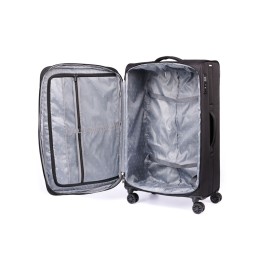 Чемодан TORBER СЕЙД, чёрный, нейлон 600D, 48 х 26.5 х 78 см, 85 л