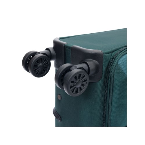 Чемодан TORBER СЕЙД, тёмно-зелёный, нейлон 600D, 48 х 26,5 х 78 см, 85 л