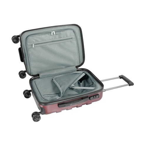 Чемодан для ручной клади BUGATTI ГАЛАТЕЯ | GALATEA, бордовый, поликарбонат / АБС-пластик, 36,5х24,5х56 см, 38 л