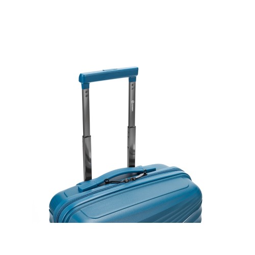Чемодан TORBER НЕВО, синий, полипропилен, 40 х 25 х 55 см, 32 л
