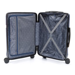 Чемодан TORBER ОНЕГА, синий, ABS-пластик, 59,5 х 39,5 х 24 см, 46 л