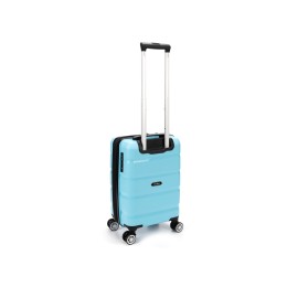 Чемодан TORBER В Отпуск, бирюзовый, полипропилен, 33 х 22 х 53 см, 35 л