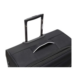 Чемодан TORBER НЕРО, чёрный, переработанный ПЭТ, 48 х 28 х 79 см, 90 л