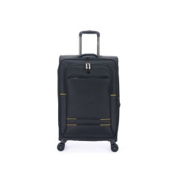 Чемодан TORBER БРОСНО, чёрный, нейлон 600D, 43,5 х 26 х 68 см, 56 л