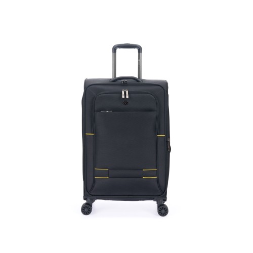 Чемодан TORBER БРОСНО, чёрный, нейлон 600D, 43,5 х 26 х 68 см, 56 л