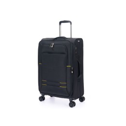 Чемодан TORBER БРОСНО, чёрный, нейлон 600D, 43,5 х 26 х 68 см, 56 л