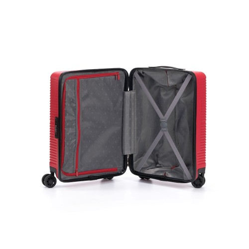 Чемодан TORBER ЭЛЬТОН, красный, ABS-пластик, 38 х 24 х 54 см, 35 л