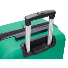 Чемодан TORBER В Отпуск, ярко-бирюзовый, полипропилен, 55 х 36 х 21,5 см, 37 л