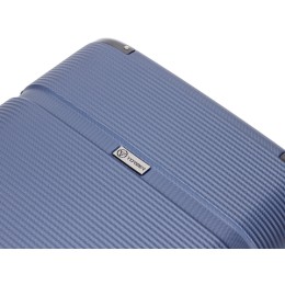 Чемодан TORBER ОНЕГА, синий, ABS-пластик, 59,5 х 39,5 х 24 см, 46 л