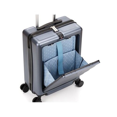Чемодан TORBER БАЙКАЛ, тёмно-серый металлик, поликарбонат, 37,5 x 20 х 54 см, 37 л