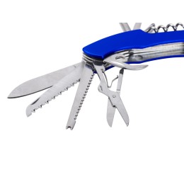 Мультитул-складной нож Demi 11-в-1, серебристый/синий