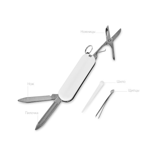 Мультитул-брелок 5-в-1 «Pinny», белый
