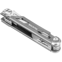 Нож-мультитул Rocktol 12 в 1 с титановыми ручками, серый