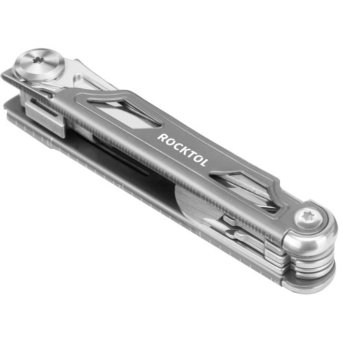 Нож-мультитул Rocktol 12 в 1 с титановыми ручками, серый