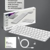 Беспроводная клавиатура Air Keyboard для MAC, Windows, 500 мАч, алюминий, белый, Deppa