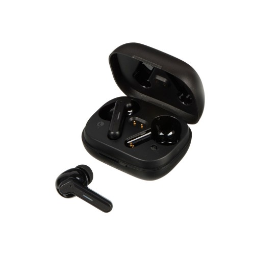 Беспроводные наушники с шумоподавлением c подсветкой лого «Lites», черные (Р)