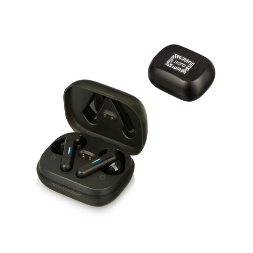 Беспроводные наушники с шумоподавлением c подсветкой лого «Lites», черные (Р)