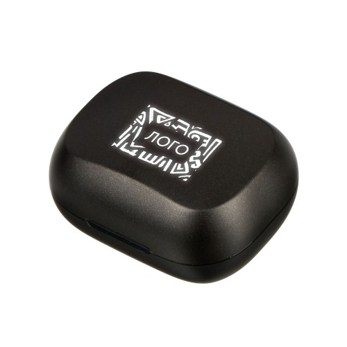 Беспроводные наушники с шумоподавлением c подсветкой лого «Lites», черные (Р)