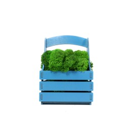 Композиция "Корзинка со мхом", синий