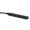 USB-хаб «Link» с коннектором 2-в-1 USB-C и USB-A, 2.0/3.0, черный