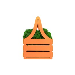 Композиция "Корзинка со мхом", оранжевый