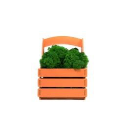 Композиция "Корзинка со мхом", оранжевый