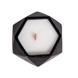 Свеча в декоративном стакане "Geometry", черный