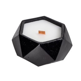 Свеча в декоративном стакане "Geometry", черный