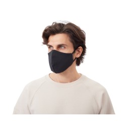 Маска для лица многоразовая из хлопка, анатомической формы, черный