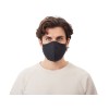 Маска для лица многоразовая из хлопка, анатомической формы, черный