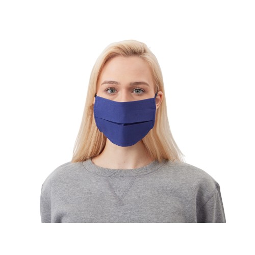 Маска для лица многоразовая из хлопка, синий