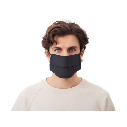 Маска для лица многоразовая из хлопка, черный