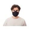 Маска для лица многоразовая с фиксаторами, черная