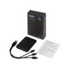 Портативное зарядное устройство"Grind", 5000 mAh, черный