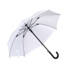 Зонт-трость Reviver с куполом из переработанного пластика, белый