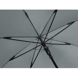 Зонт-трость Reviver с куполом из переработанного пластика, серый