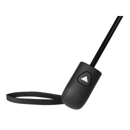 Зонт-полуавтомат Roof с куполом из переработанного пластика, черный