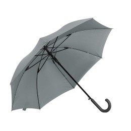 Зонт-трость Reviver с куполом из переработанного пластика, серый