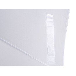 Зонт-трость Reviver с куполом из переработанного пластика, белый