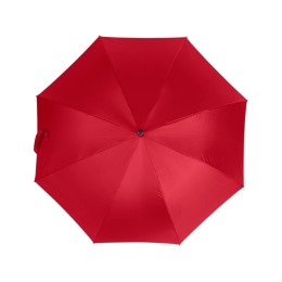 Зонт-трость Reviver с куполом из переработанного пластика, красный