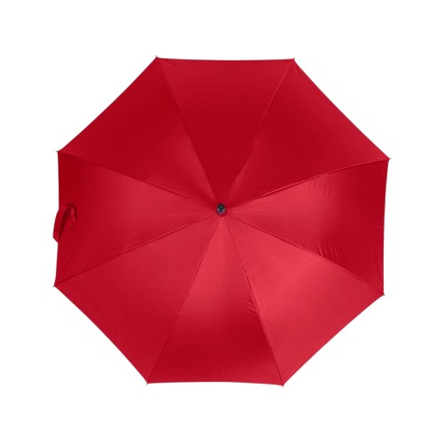 Зонт-трость Reviver с куполом из переработанного пластика, красный